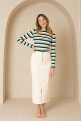 Green Double Striped T-Shirt