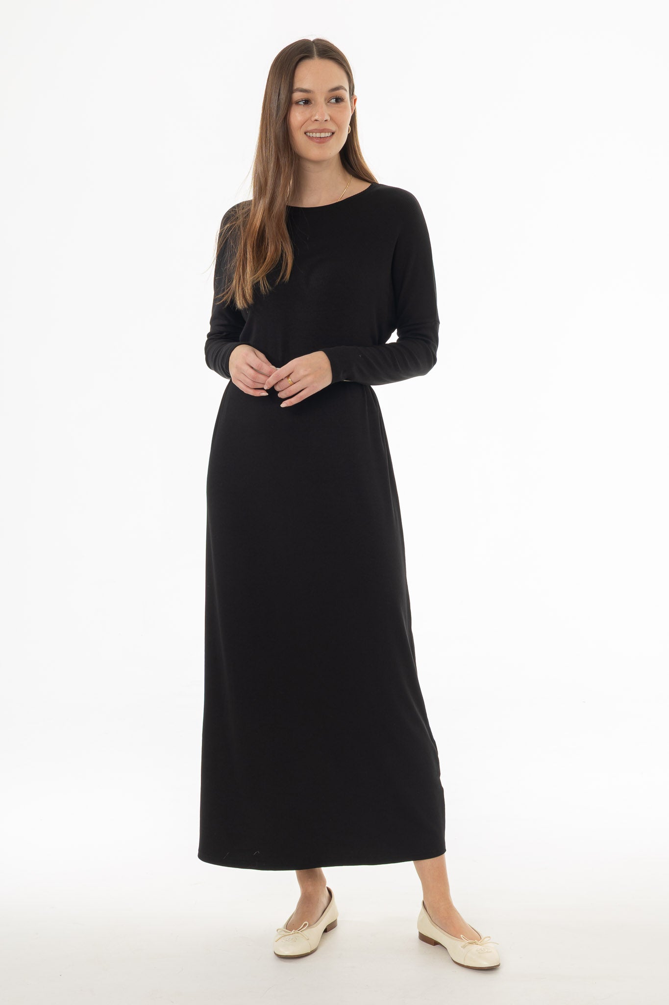 fitted lace wedding dress Black Swing Maxi – BLANK