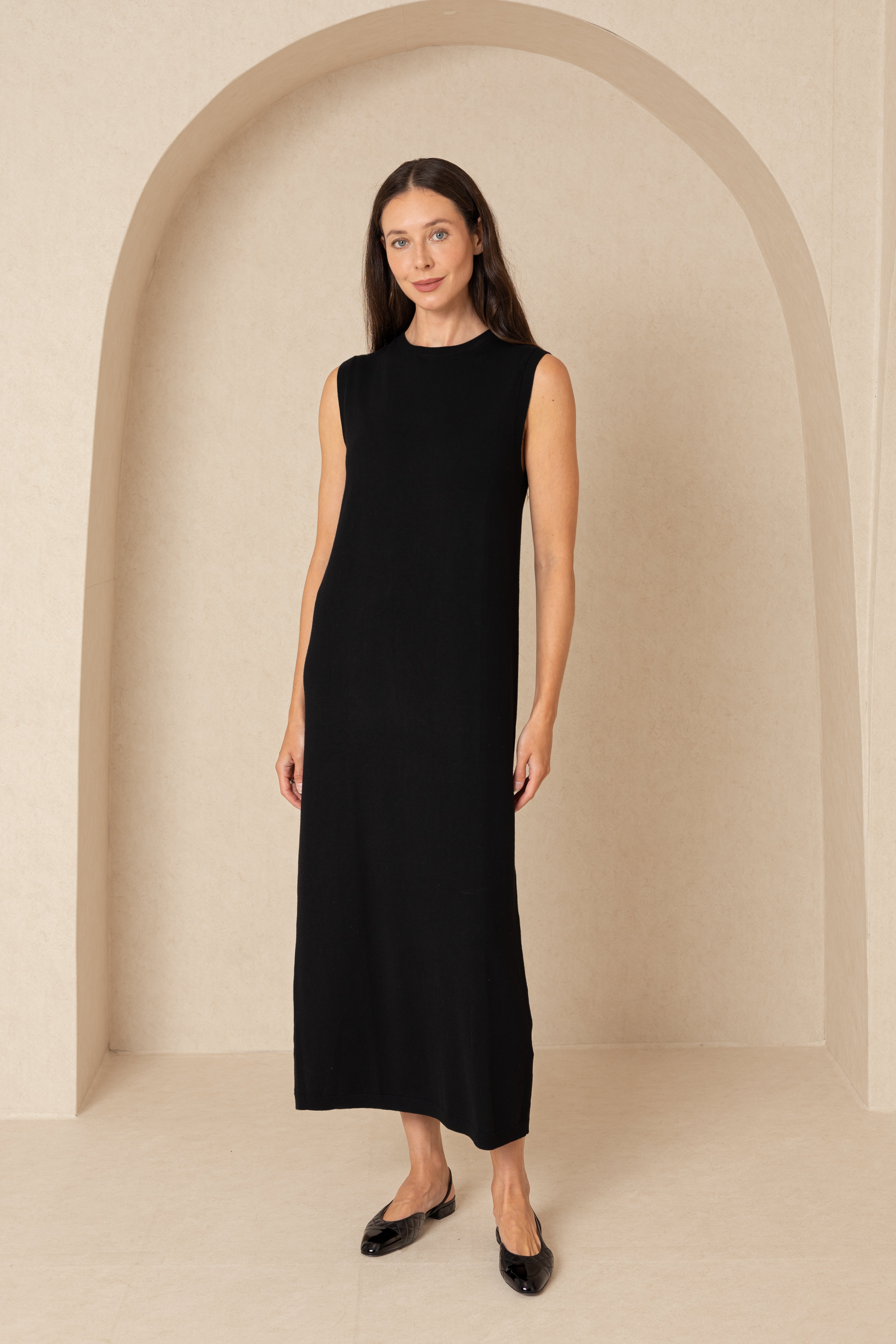 Black maxi jumper dress online