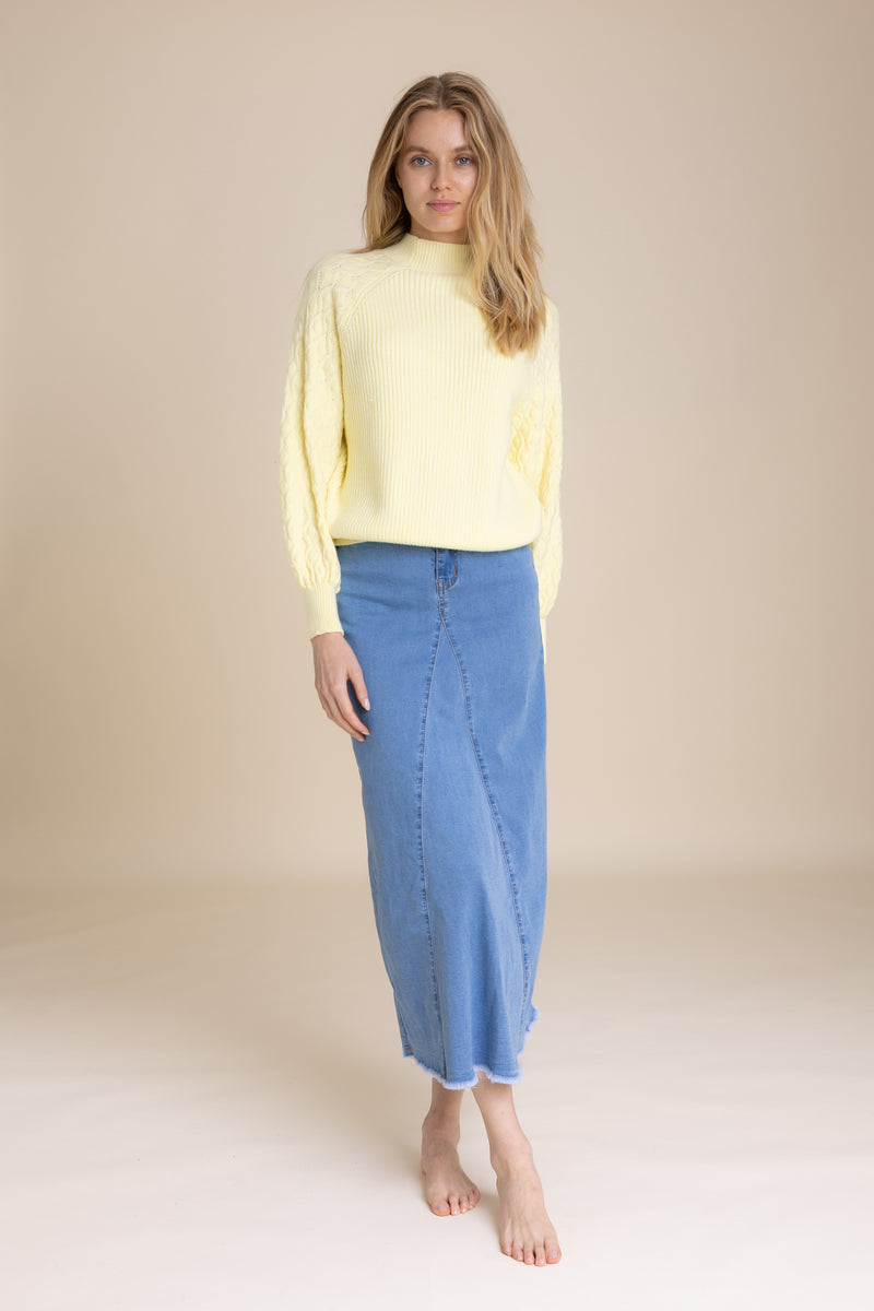 Yellow Diamond Knit Sweater