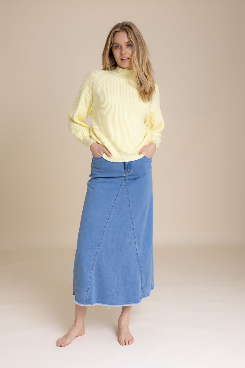 Blank hot sale denim skirt