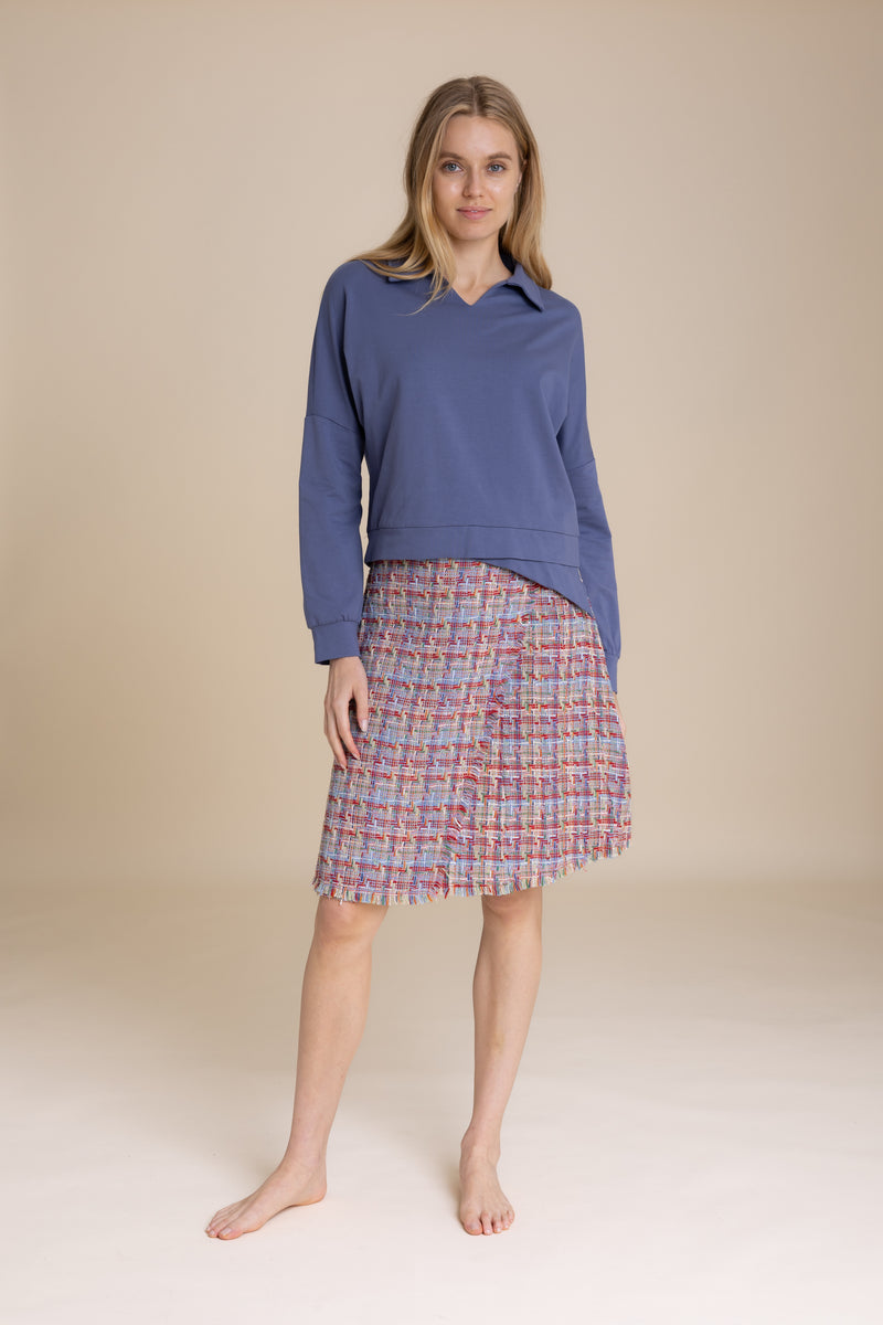 Colored Tweed Skirt