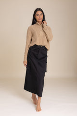Black Cargo Skirt