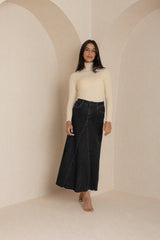 Eggshell Scalloped Turtleneck