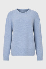Light Blue Oversized Knit Sweater Top