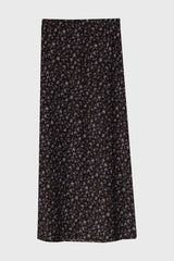 Blue Floral Printed Slip Skirt