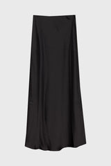 Black Textured Slip Skirt