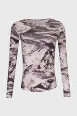 Purple Tie Dye Round Neck T-Shirt