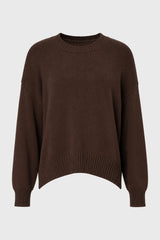 Brown Basic Knit Sweater