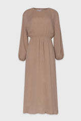 Tan Waisted Maxi Dress