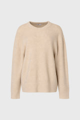 Cream Oversized Knit Sweater Top