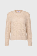 Cream Crochet Sweater