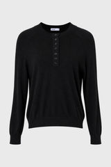 Black Cashmere Feel Knit Sweater