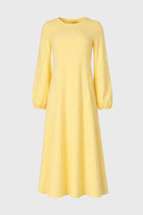 Yellow Godet Seam Maxi Dress