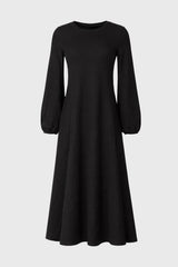 Black Godet Seam Maxi Dress