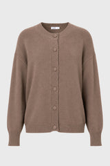 Taupe Chunky Knit Cardigan