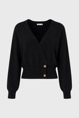 Black Knit Overlay Cardigan