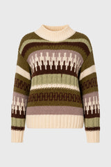 Green Multi Knit Sweater
