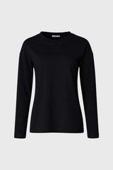 Black Relaxed Fit long Sleeve T-Shirt