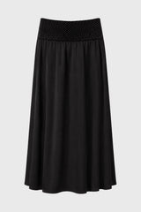 Black Sparkle Velvet Drop Waist Maxi Skirt