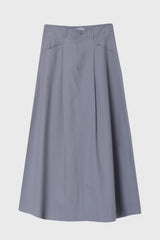 Light Blue Cargo Flare Maxi Skirt