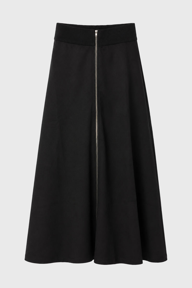 Black Zipper Maxi Skirt – BLANK