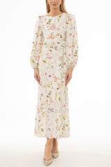 Floral Printed Crossover Maxi Dress