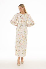 Floral Printed Crossover Maxi Dress