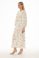 Floral Printed Crossover Maxi Dress