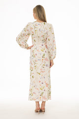 Floral Printed Crossover Maxi Dress