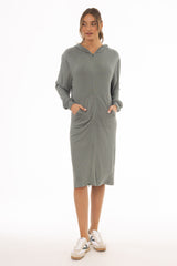 Seafoam Ribbed Sweatshirt Dress