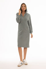 Seafoam Ribbed Sweatshirt Dress