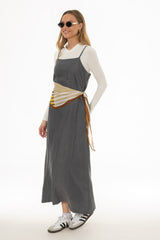 Grey Feather Soft Maxi Slip Jumper