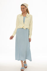 Light Blue Feather Soft Maxi Slip Jumper