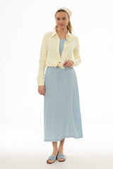 Light Blue Feather Soft Maxi Slip Jumper