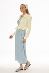 Light Blue Feather Soft Maxi Slip Jumper