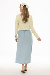 Light Blue Feather Soft Maxi Slip Jumper