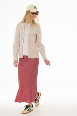 Fuchsia Slip Skirt