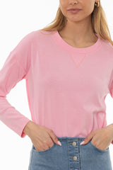 Pink Relaxed Fit long Sleeve T-Shirt
