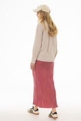 Fuchsia Slip Skirt