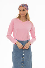 Pink Relaxed Fit long Sleeve T-Shirt