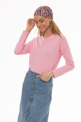 Pink Relaxed Fit long Sleeve T-Shirt