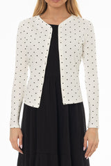 White Polka Dot Cardigan