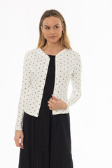 White Polka Dot Cardigan
