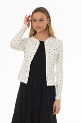White Polka Dot Cardigan