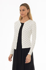 White Polka Dot Cardigan