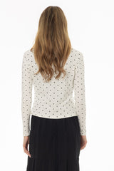 White Polka Dot Cardigan