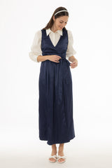 Navy Wrap Maxi Jumper