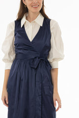 Navy Wrap Maxi Jumper