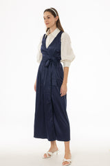 Navy Wrap Maxi Jumper